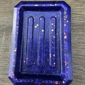 Handmade Resin Soap Dish, Dark Purple